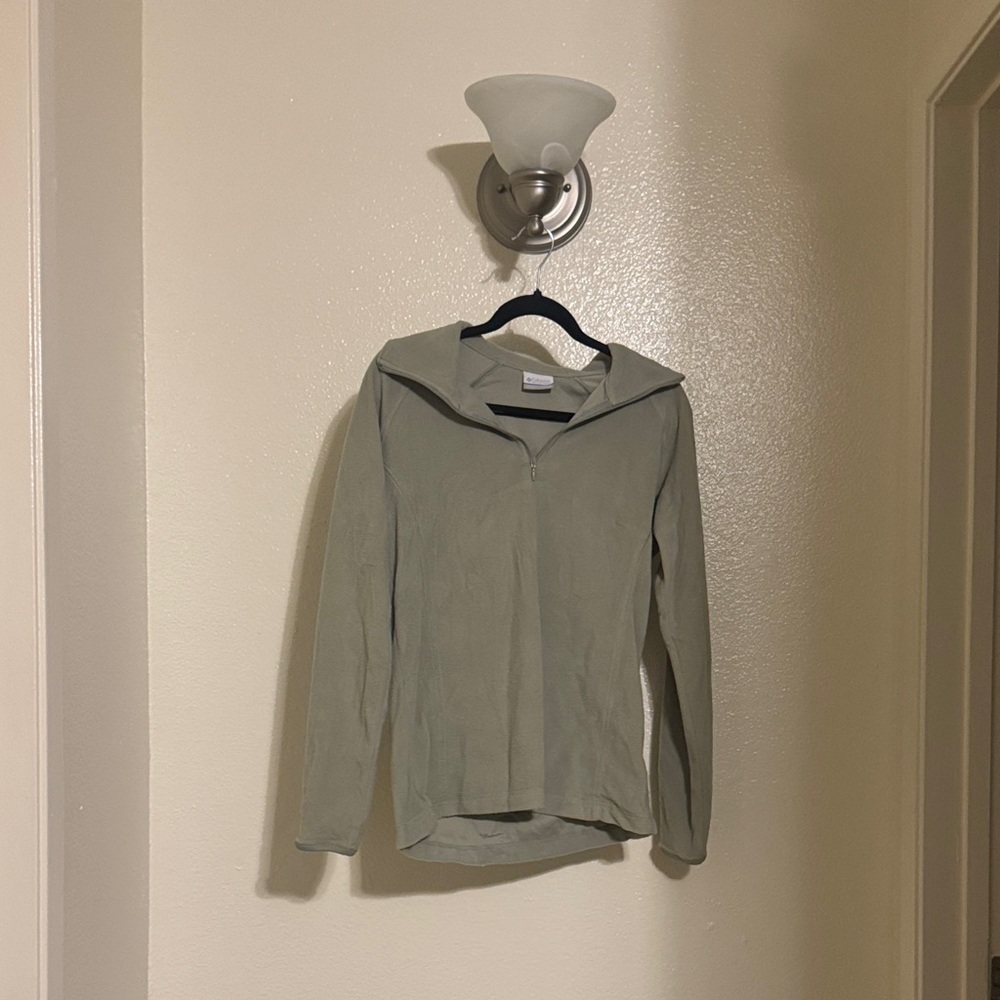Women's Pullover Columbia Quarter Zip Sweater Light Green